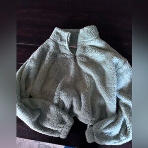 SO Women's V-Neck Sweater in Light Green